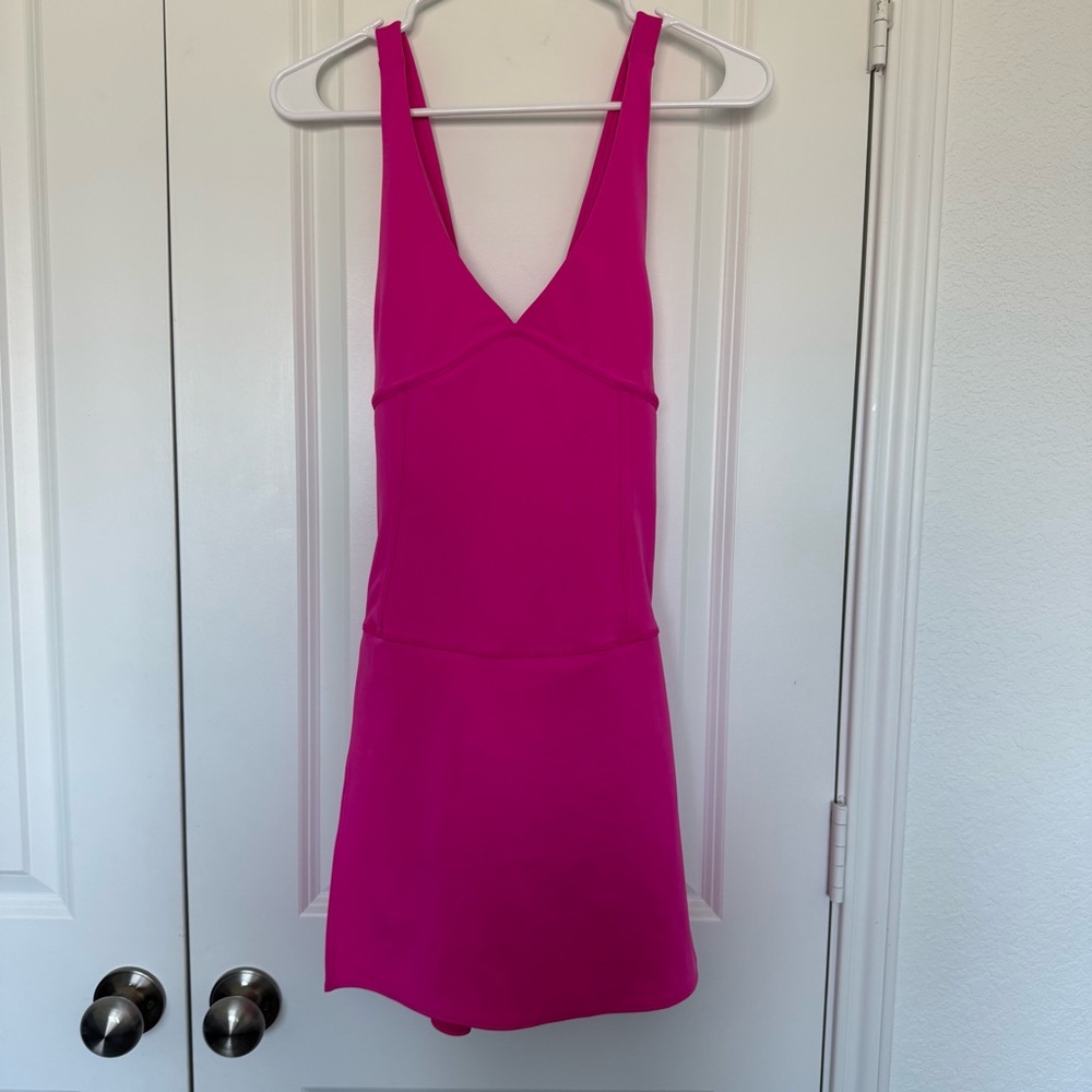 Free People Movement Drop Shot Pink Mini Dress/skortskie M/L